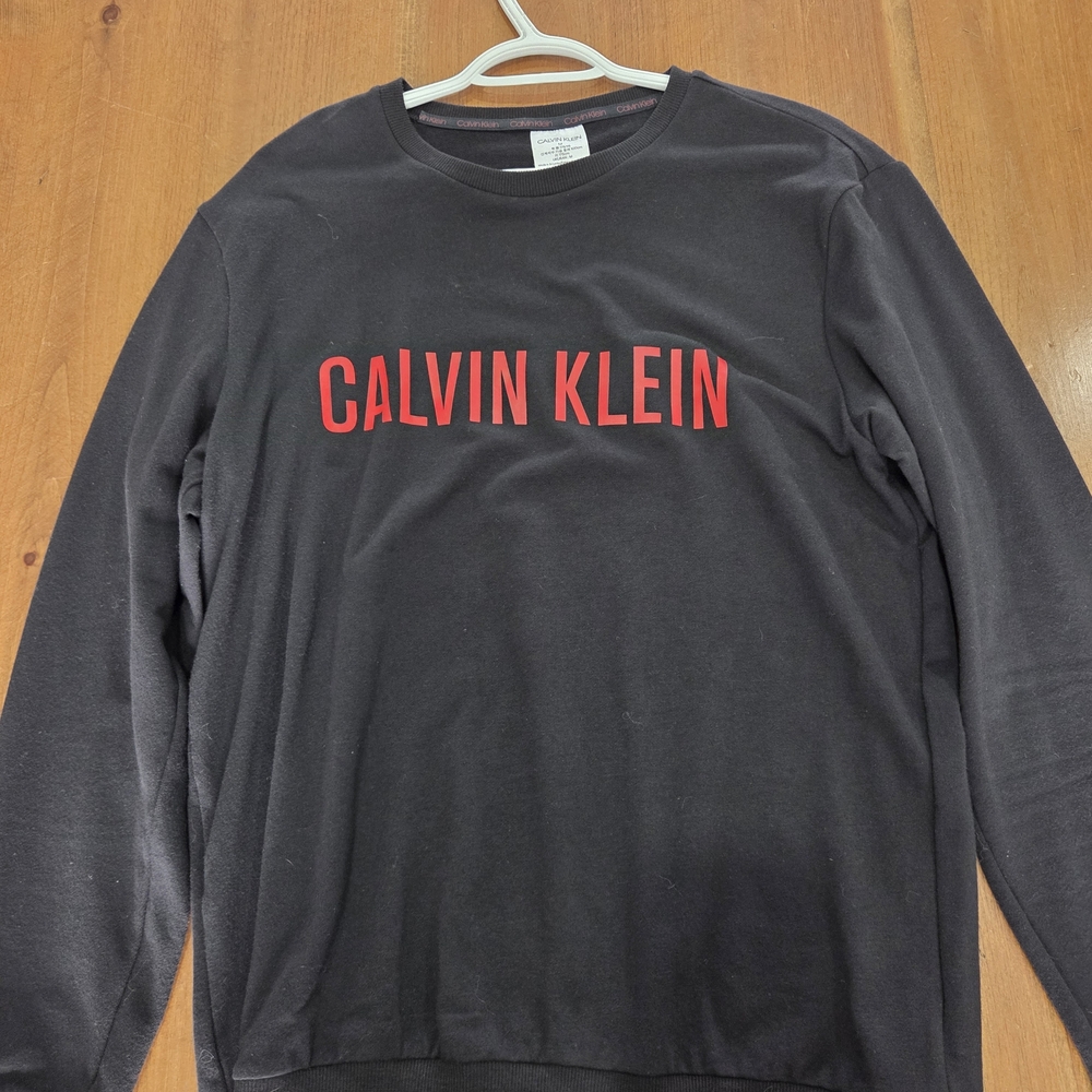 Calvin Klein Black Long Sleeve with Red Lettering
